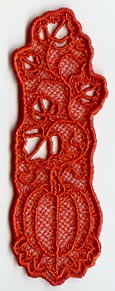 October Pumpkin Bookmark (Lace)