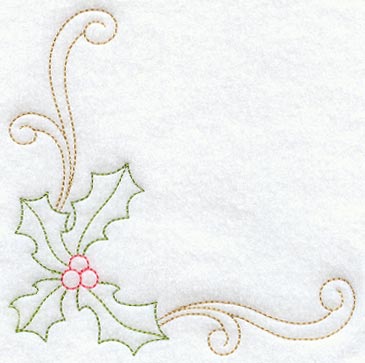 Holly Corner (Redwork)