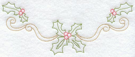 Holly Spray (Redwork)