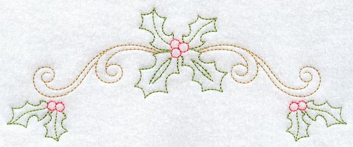 Holly Arch (Redwork)