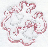 Bells and Bows Circle (Redwork)