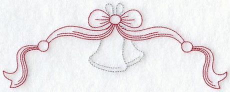 Bells and Bows Arch (Redwork)