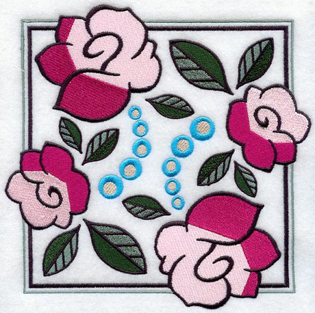 Art Deco Floral Square