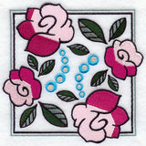 Art Deco Floral Square