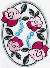 Art Deco Floral Oval