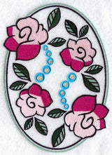 Art Deco Floral Oval