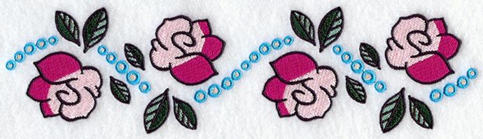 Art Deco Floral Border