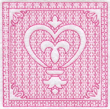 Fleur de Heart (Trapunto)