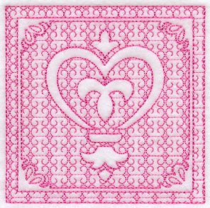 Fleur de Heart (Trapunto)