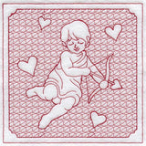 Cupid with Hearts (Trapunto)