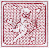 Cupid with Hearts (Trapunto)