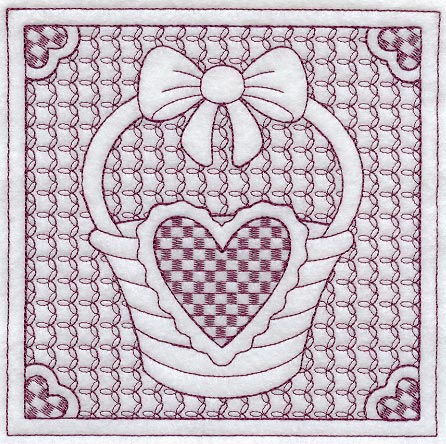Heart Basket (Trapunto)