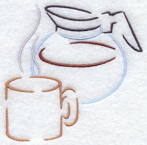 Coffee Pot and Cup