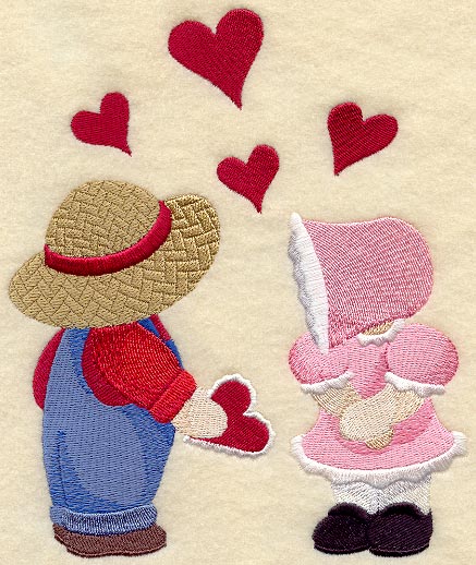 Sweethearts Sunbonnet Sue and Fisherman Fred
