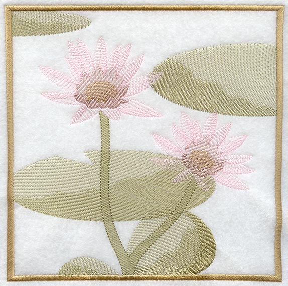Water Lily Soft Shadow Square