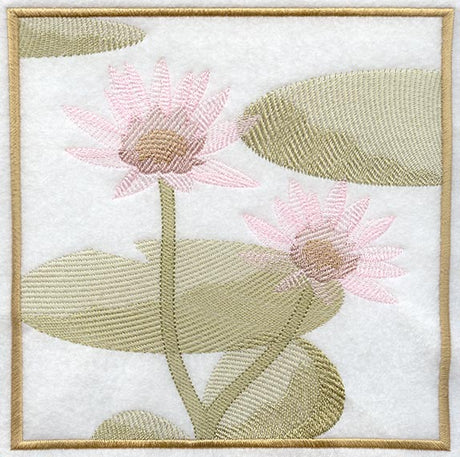 Water Lily Soft Shadow Square