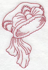 Victorian Hat 3 (Redwork)