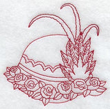 Victorian Hat 4 (Redwork)