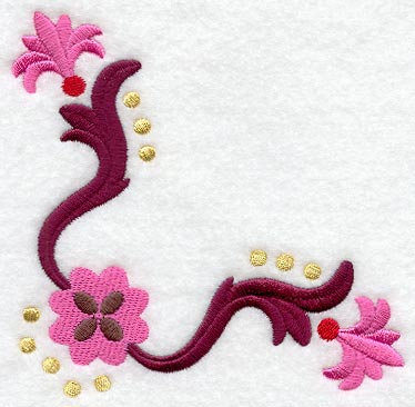 Fans and Flourishes Geometric Corner