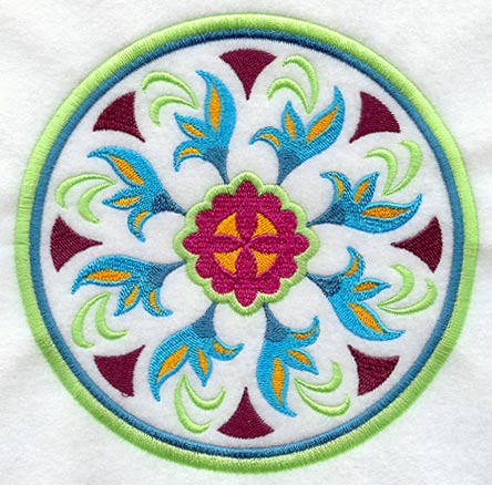 Wild Rose Geometric Circle