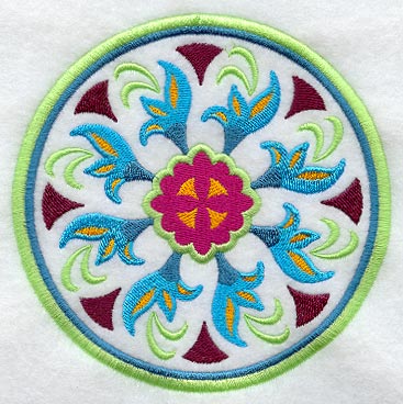 Wild Rose Geometric Circle