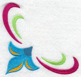 Wild Rose Geometric Corner