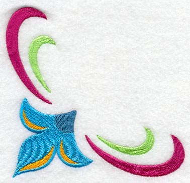 Wild Rose Geometric Corner