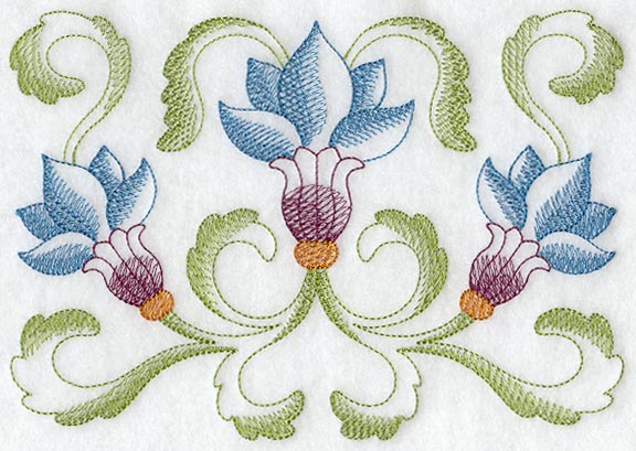 Sheer Floral Rectangle (Leather)