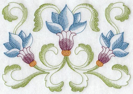 Sheer Floral Rectangle (Leather)