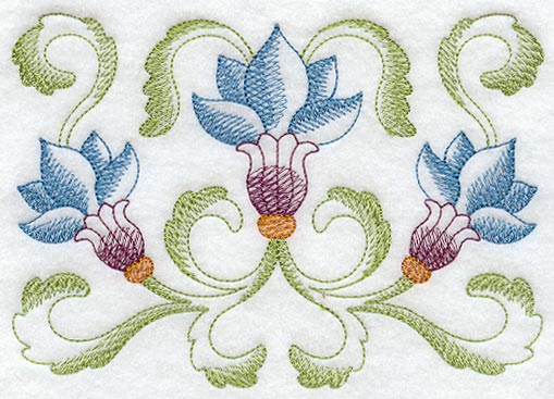 Sheer Floral Rectangle (Leather)