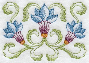 Sheer Floral Rectangle (Leather)