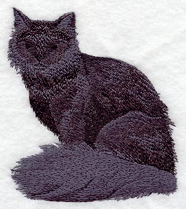 Long-haired Cat Silhouette