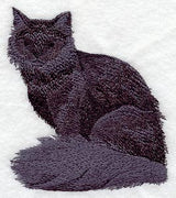 Long-haired Cat Silhouette