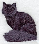 Long-haired Cat Silhouette