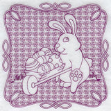 Easter Bunny with Wheelbarrow (Trapunto)
