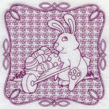 Easter Bunny with Wheelbarrow (Trapunto)