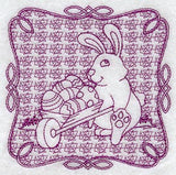 Easter Bunny with Wheelbarrow (Trapunto)