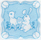Easter Bunny and Lamb (Trapunto)