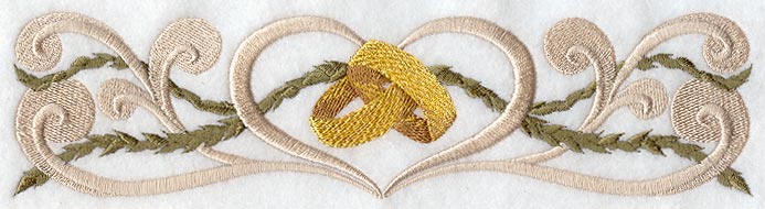 Hearts and Rings Bridal Border