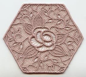 Bridal Rose Hexagon (Lace)