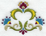 Jacobean Floral Heart (Cardstock)