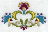 Jacobean Floral Heart (Cardstock)