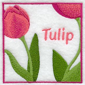 Tulip Floral Square