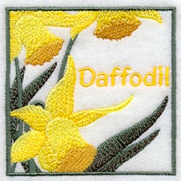Daffodil Floral Square