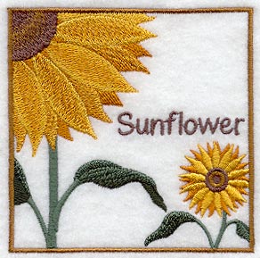 Sunflower Floral Square