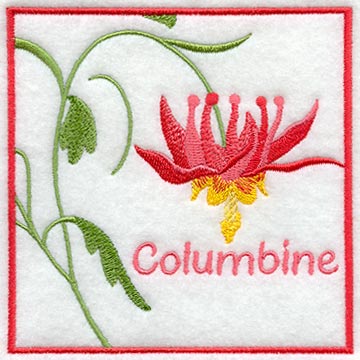 Columbine Floral Square