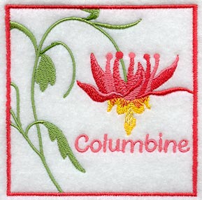 Columbine Floral Square