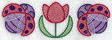 Warm Weather Ladybug and Tulip Trio