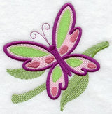 Fanciful Butterfly and Leaf