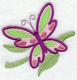 Fanciful Butterfly and Leaf